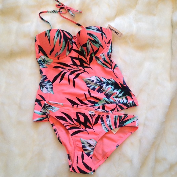 pink palm tree swimsuit